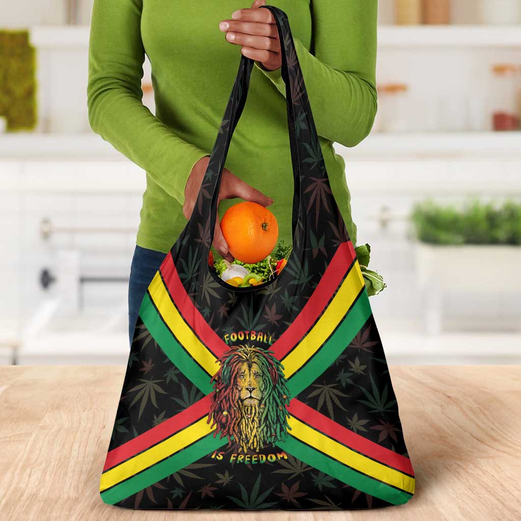 Legend Reggae Marley Football Grocery Bag Rasta Lion