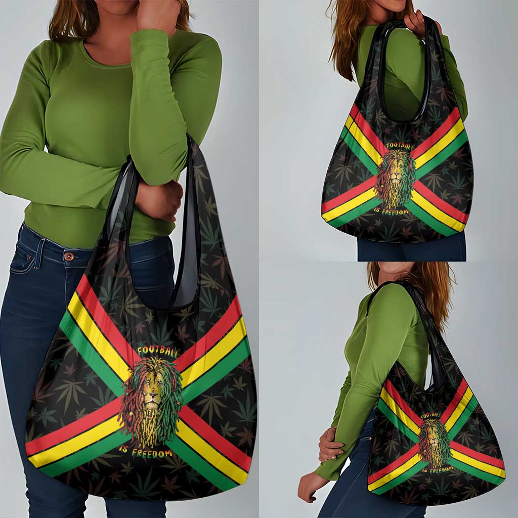 Legend Reggae Marley Football Grocery Bag Rasta Lion
