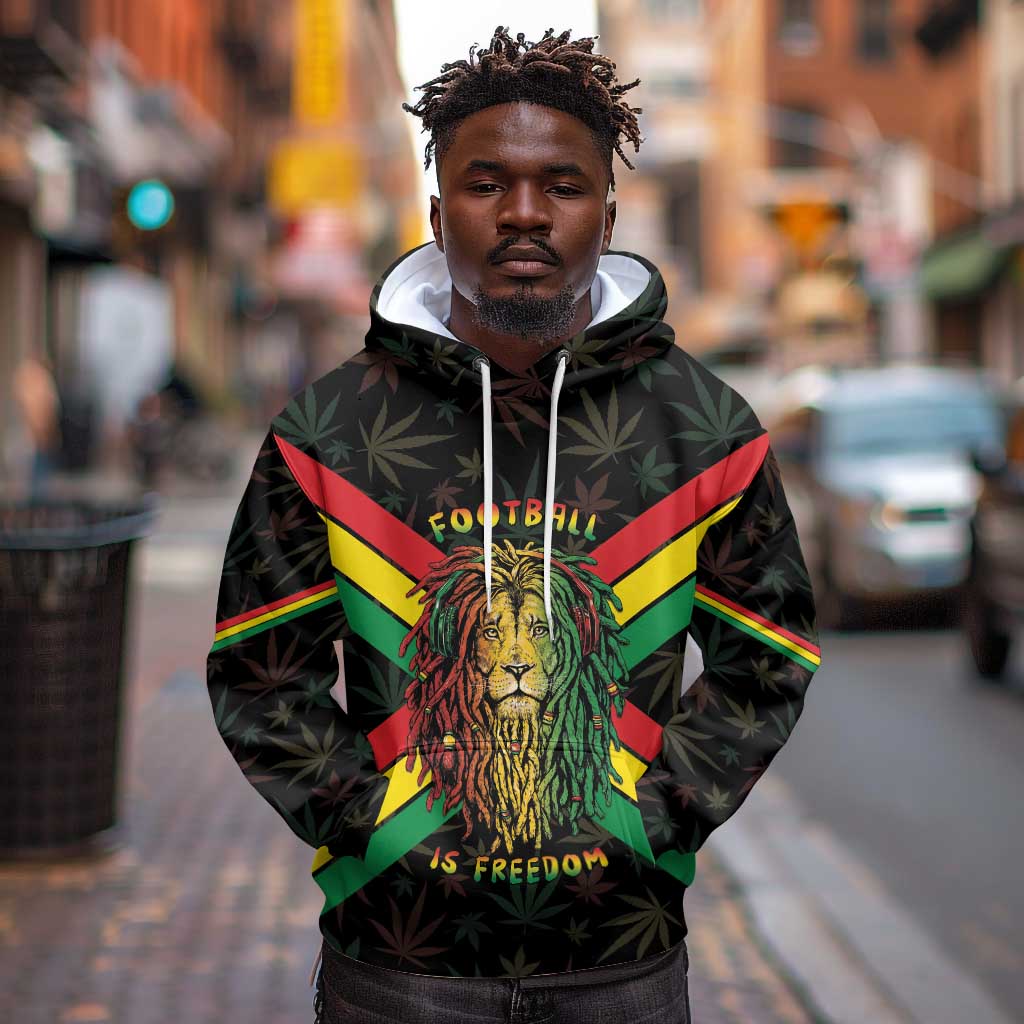Legend Reggae Marley Football Hoodie Rasta Lion