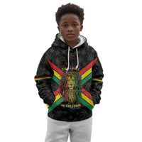 Legend Reggae Marley Football Kid Hoodie Rasta Lion