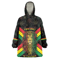 Legend Reggae Marley Football Kid Wearable Blanket Hoodie Rasta Lion