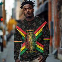 Legend Reggae Marley Football Long Sleeve Shirt Rasta Lion