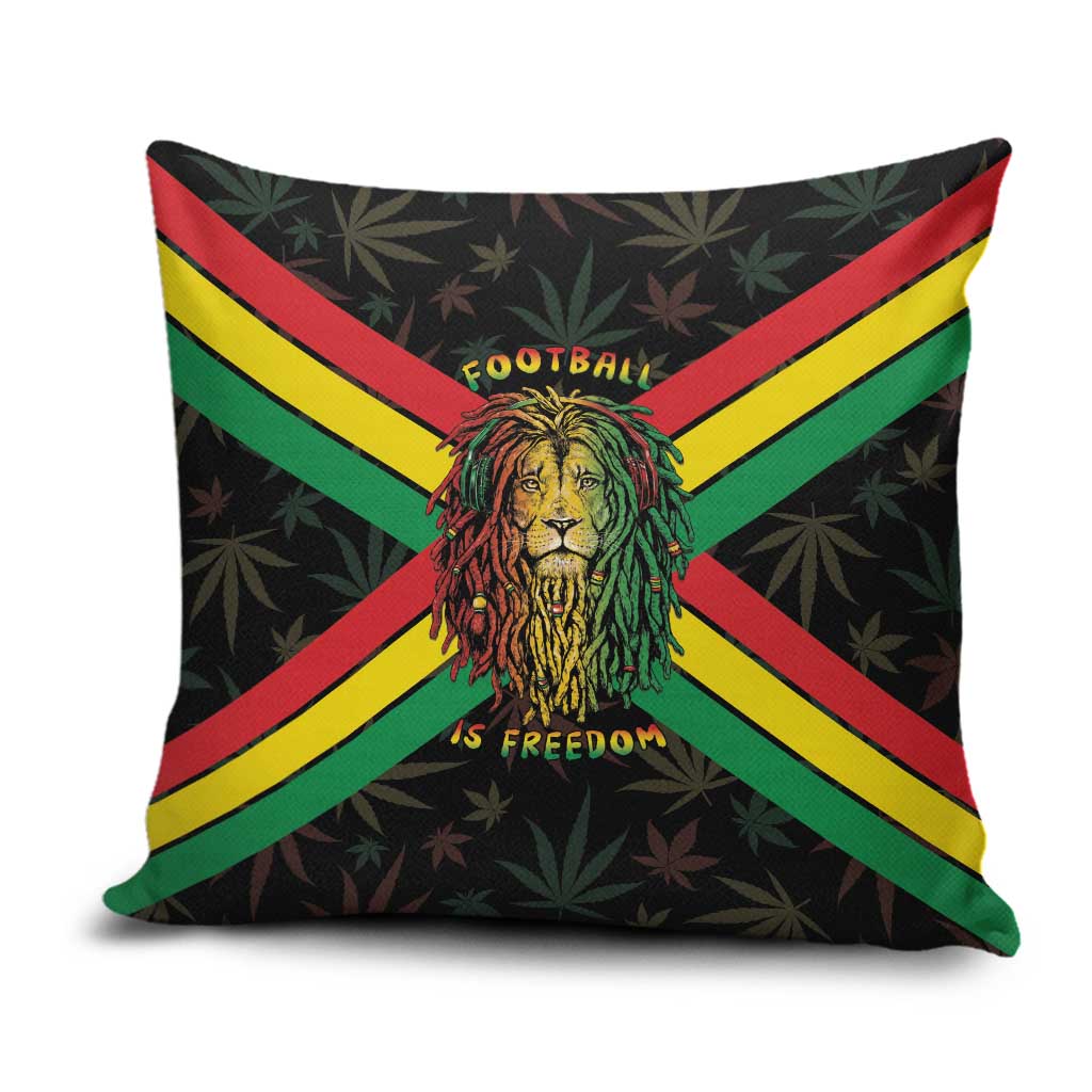 Legend Reggae Marley Football Pillow Cover Rasta Lion