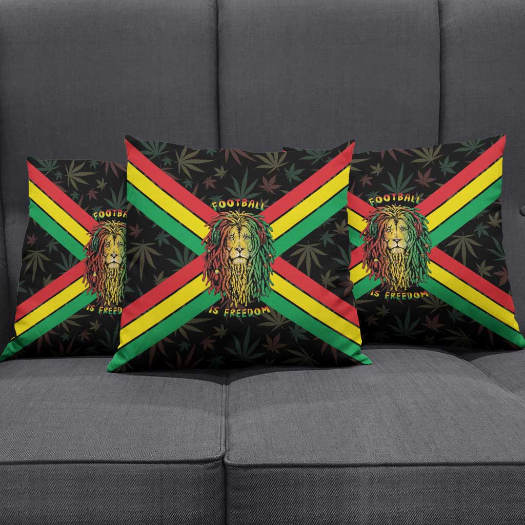 Legend Reggae Marley Football Pillow Cover Rasta Lion