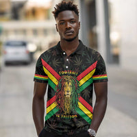 Legend Reggae Marley Football Polo Shirt Rasta Lion