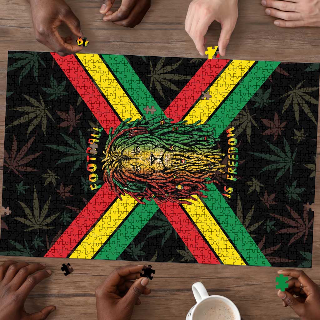 Legend Reggae Marley Football Puzzle Rasta Lion
