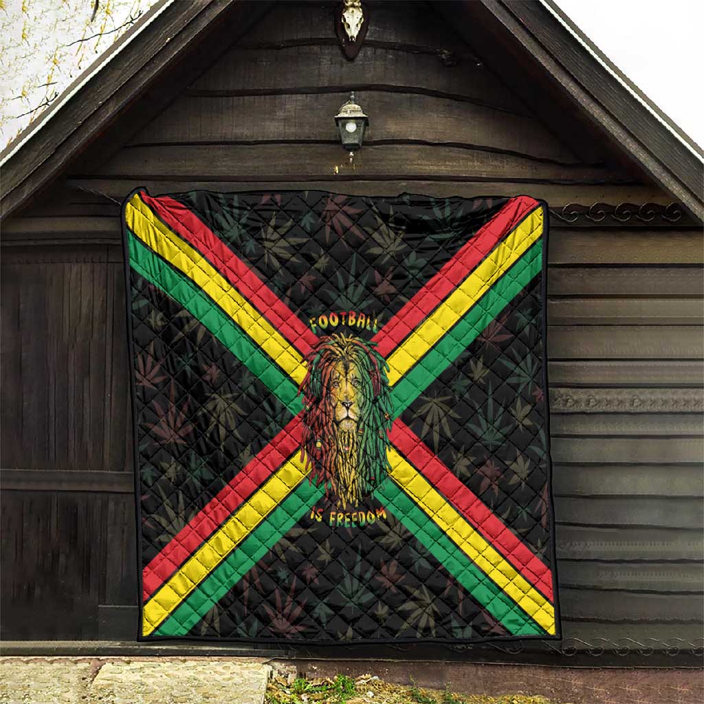 Legend Reggae Marley Football Quilt Rasta Lion