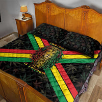 Legend Reggae Marley Football Quilt Bed Set Rasta Lion