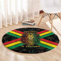 Legend Reggae Marley Football Round Carpet Rasta Lion