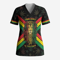 Legend Reggae Marley Football Scrub Top Rasta Lion