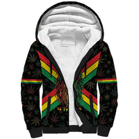 Legend Reggae Marley Football Sherpa Hoodie Rasta Lion