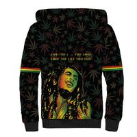 Legend Reggae Marley Football Sherpa Hoodie Rasta Lion