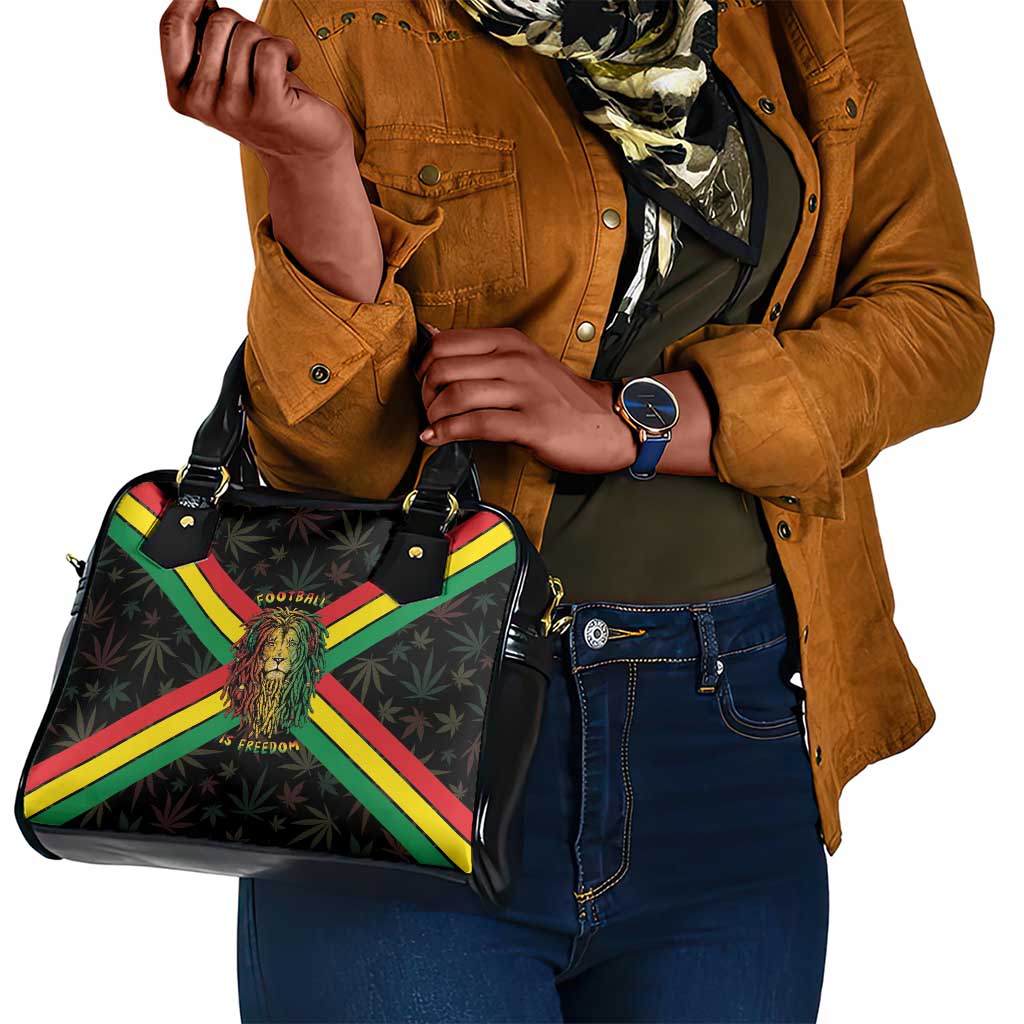 Legend Reggae Marley Football Shoulder Handbag Rasta Lion