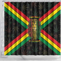 Legend Reggae Marley Football Shower Curtain Rasta Lion