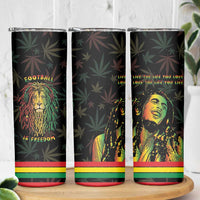 Legend Reggae Marley Football Skinny Tumbler Rasta Lion