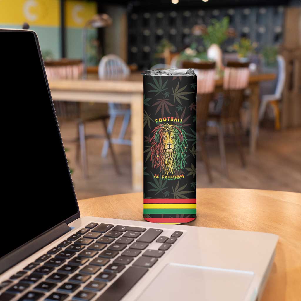 Legend Reggae Marley Football Skinny Tumbler Rasta Lion