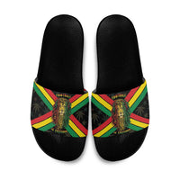 Legend Reggae Marley Football Slide Sandals Rasta Lion