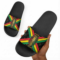Legend Reggae Marley Football Slide Sandals Rasta Lion