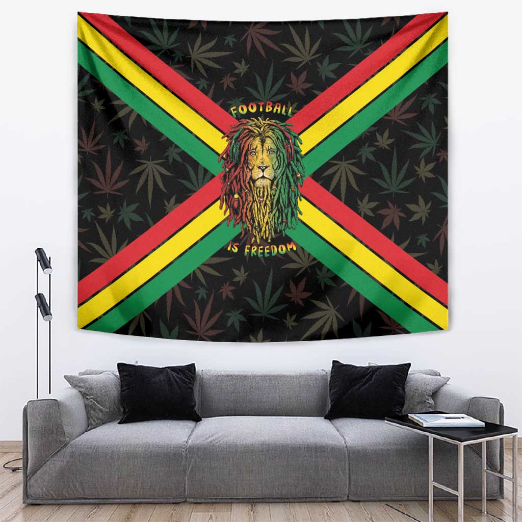 Legend Reggae Marley Football Tapestry Rasta Lion