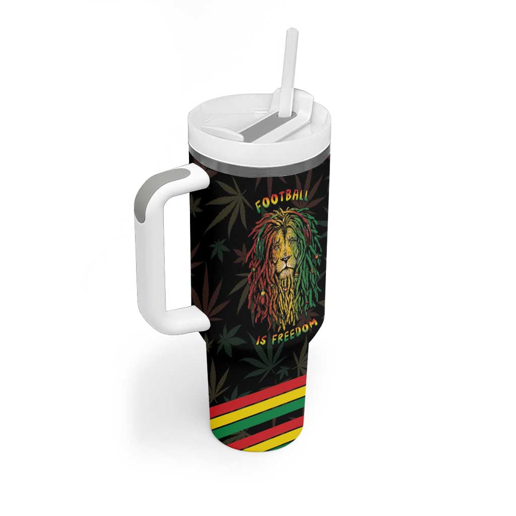 Legend Reggae Marley Football Tumbler With Handle Rasta Lion