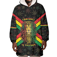 Legend Reggae Marley Football Wearable Blanket Hoodie Rasta Lion