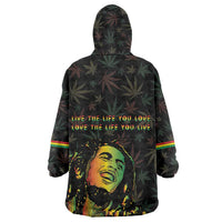 Legend Reggae Marley Football Wearable Blanket Hoodie Rasta Lion