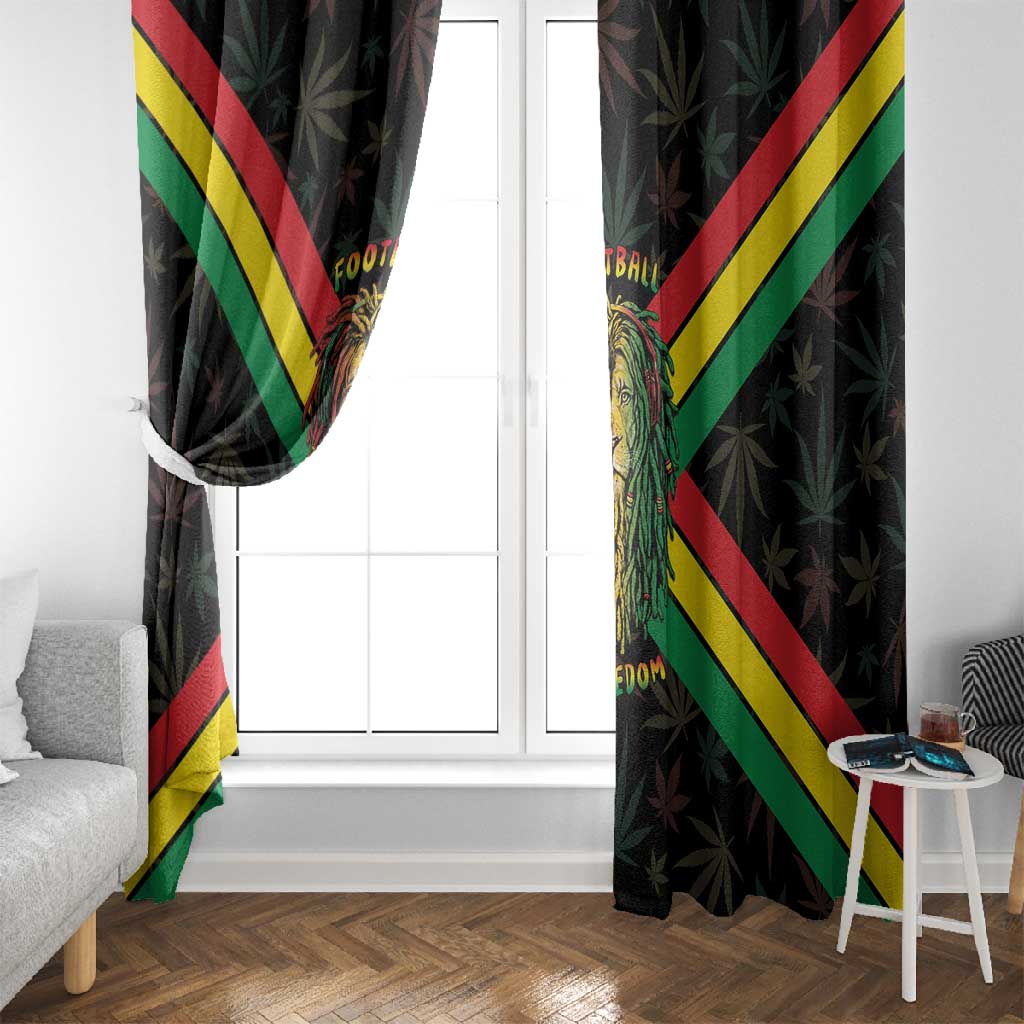 Legend Reggae Marley Football Window Curtain Rasta Lion