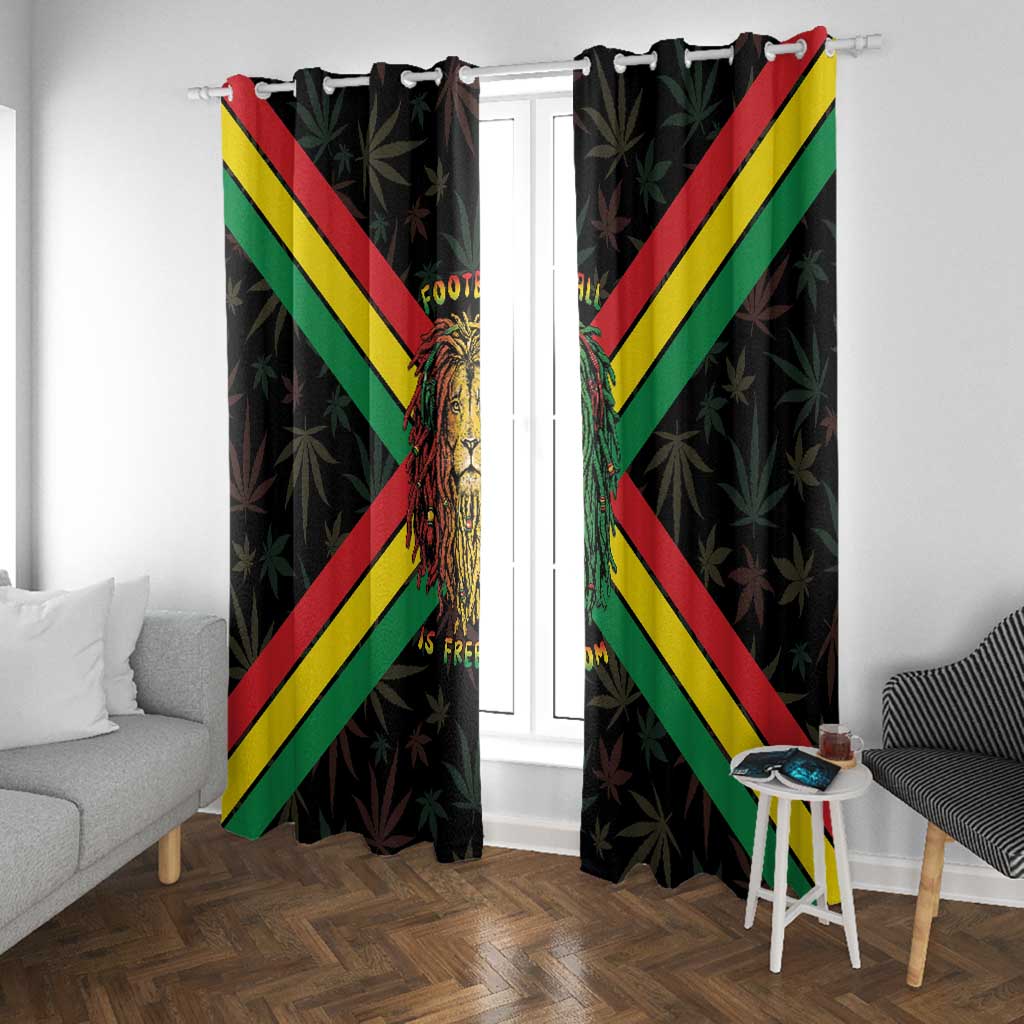 Legend Reggae Marley Football Window Curtain Rasta Lion