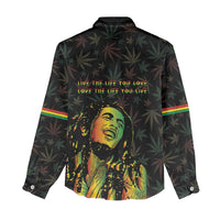 Legend Reggae Marley Football Women Casual Shirt Rasta Lion