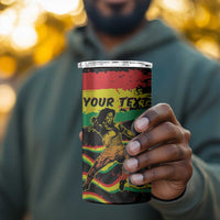 Personalized Reggae Legend Bob Football 4 in 1 Can Cooler Tumbler Grunge Style