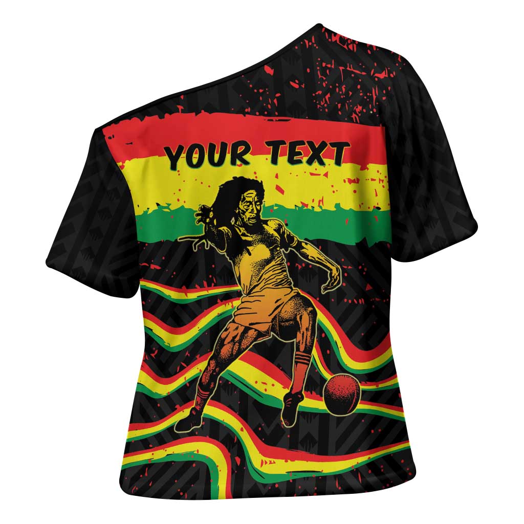 Personalized Reggae Legend Bob Football Cross Shoulder Shirt Grunge Style