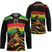 Personalized Reggae Legend Bob Football Hockey Jersey Grunge Style