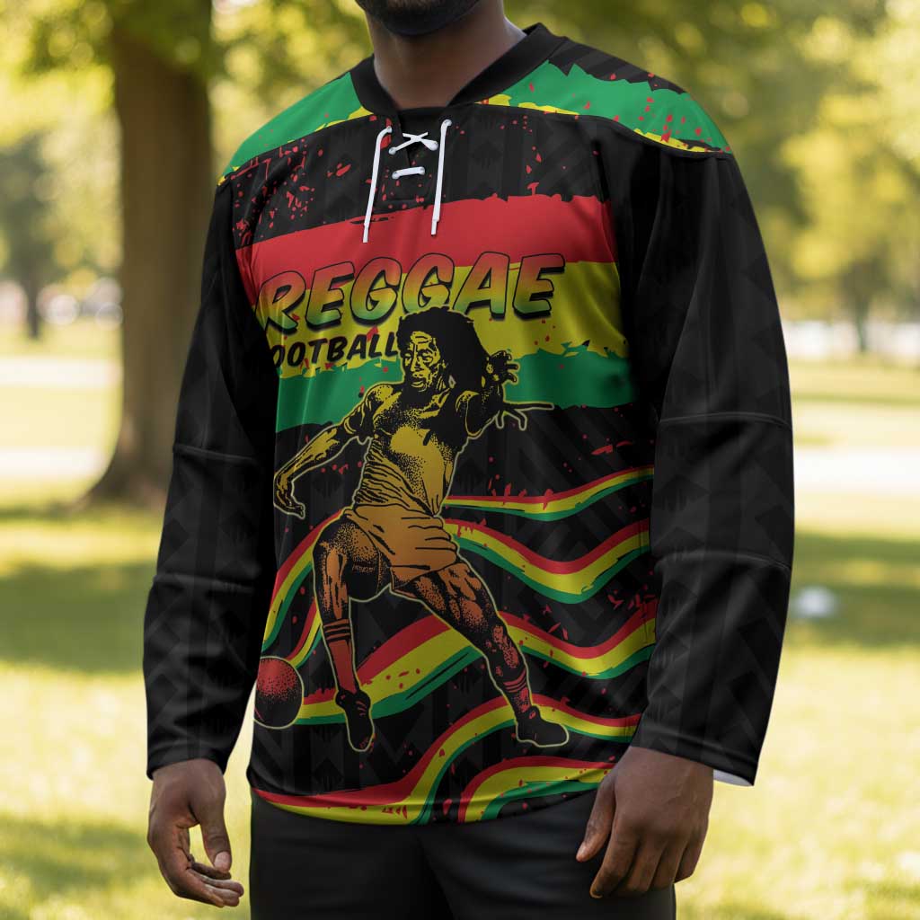 Personalized Reggae Legend Bob Football Hockey Jersey Grunge Style