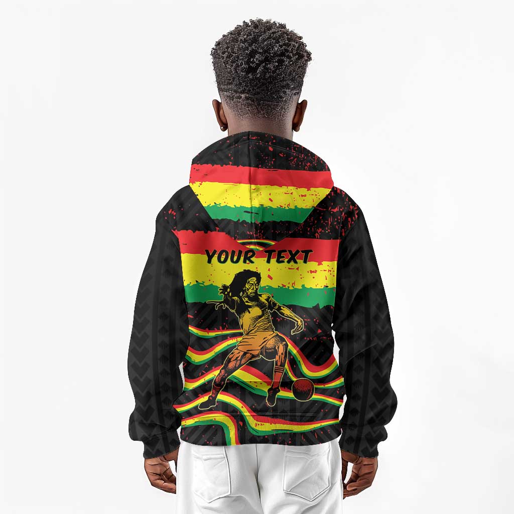 Personalized Reggae Legend Bob Football Kid Hoodie Grunge Style