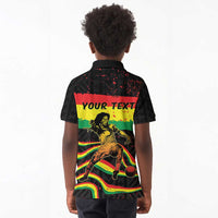 Personalized Reggae Legend Bob Football Kid Polo Shirt Grunge Style