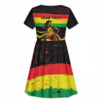 Personalized Reggae Legend Bob Football Kid Short Sleeve Dress Grunge Style