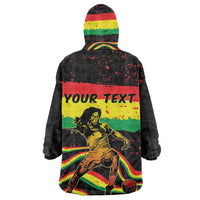 Personalized Reggae Legend Bob Football Kid Wearable Blanket Hoodie Grunge Style