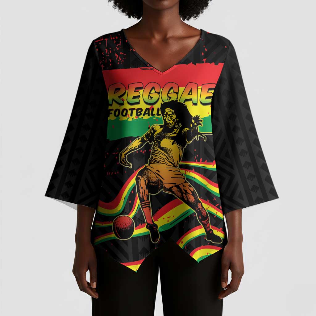 Personalized Reggae Legend Bob Football Kimono Sleeve Blouse Grunge Style
