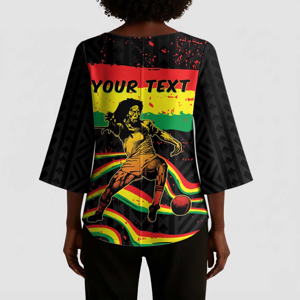 Personalized Reggae Legend Bob Football Kimono Sleeve Blouse Grunge Style