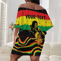 Personalized Reggae Legend Bob Football Off Shoulder Short Dress Grunge Style