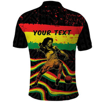 Personalized Reggae Legend Bob Football Polo Shirt Grunge Style