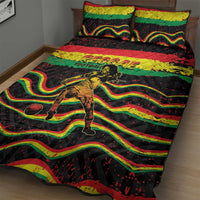 Reggae Legend Bob Football Quilt Bed Set Grunge Style