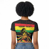 Personalized Reggae Legend Bob Football Raglan Cropped T shirt Grunge Style