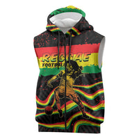 Personalized Reggae Legend Bob Football Sleeveless Zip Hoodie Grunge Style