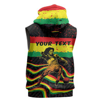 Personalized Reggae Legend Bob Football Sleeveless Zip Hoodie Grunge Style