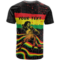 Personalized Reggae Legend Bob Football T shirt Grunge Style