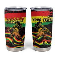 Personalized Reggae Legend Bob Football Tumbler Cup Grunge Style