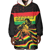 Personalized Reggae Legend Bob Football Wearable Blanket Hoodie Grunge Style