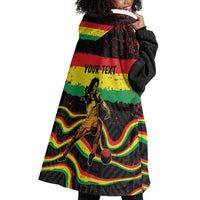 Personalized Reggae Legend Bob Football Wearable Blanket Hoodie Grunge Style