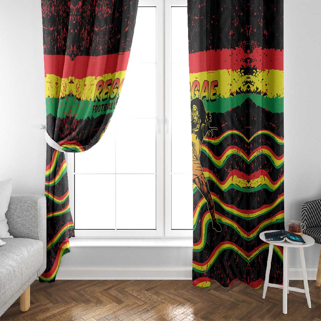 Reggae Legend Bob Football Window Curtain Grunge Style